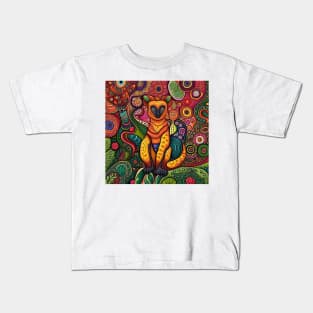 Henry the Psychedelic and Colorful Lemur Kids T-Shirt